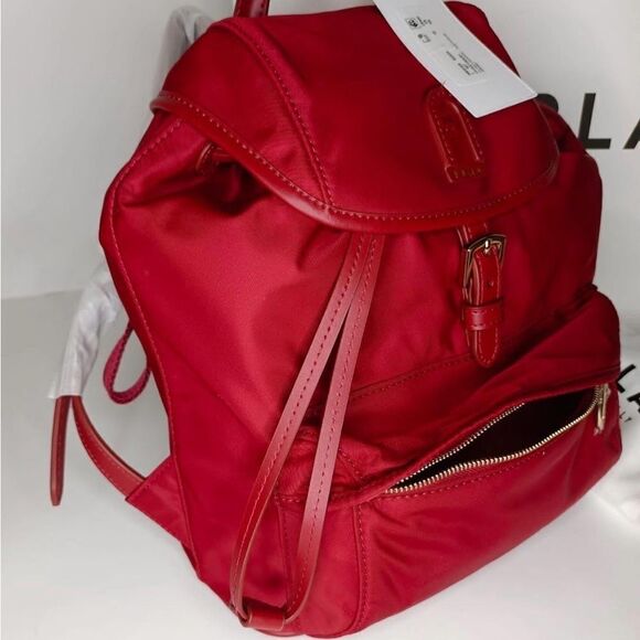 Furla Calipso Nylon Drawstring
Backpack In Cabernet NWT & Dust Bag